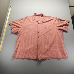Cellinni Men Collezione 100% Silk Orange Dress Shirt Size 3X‎